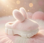 Plush Bunny Platform Slippers, Fluffy Cozy House Shoes, Kawaii Warm Indoor Footwear | SoftSlipsy