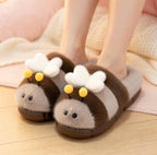 Plush Bumblebee Slippers | Soft Cozy Indoor Shoes, Animal Design | SoftSlipsy