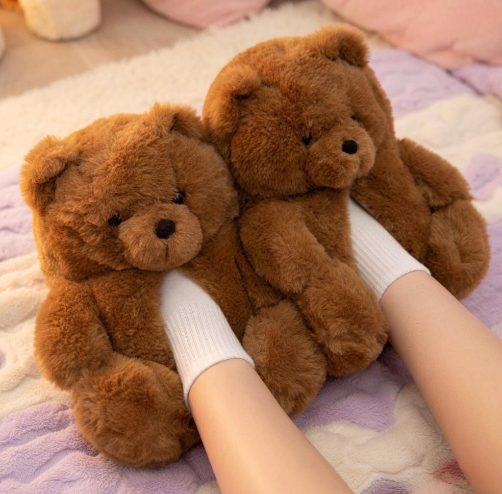 Plush Panda Bear Slippers | Ultra-Soft Cozy Indoor Shoes | SoftSlipsy