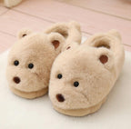 Plush Teddy Bear Slippers | Cozy Fuzzy Indoor Shoes for Women | SoftSlipsy