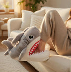 Plush Shark Slippers for Women | Cozy Animal House Shoes | Fun Indoor Footwear | SoftSlipsy