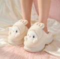 Plush Bunny Platform Slippers | Cozy Kawaii Rabbit House Shoes | SoftSlipsy