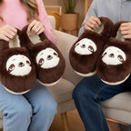 Plush Sloth Slippers | Cozy Fuzzy Indoor Animal Shoes for Women | SoftSlipsy