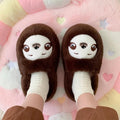 Plush Sloth Slippers | Cozy Fuzzy Indoor Animal Shoes for Women | SoftSlipsy