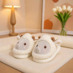 Fluffy Sheep Plush Slippers | Cozy Lamb House Shoes for Women | SoftSlipsy