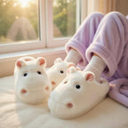 Plush Hippo Slippers | Cozy Animal House Shoes, Warm Winter Loungewear | SoftSlipsy