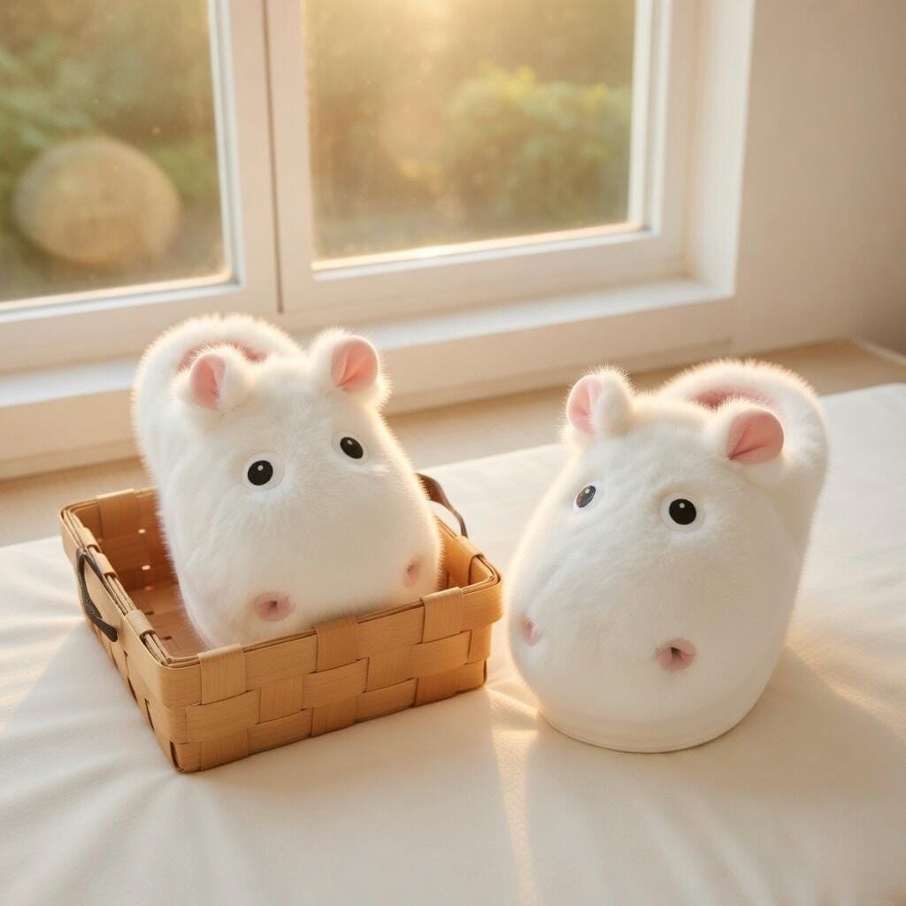 Plush Hippo Slippers | Cozy Animal House Shoes, Warm Winter Loungewear | SoftSlipsy