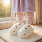 Plush Hippo Slippers | Cozy Animal House Shoes, Warm Winter Loungewear | SoftSlipsy