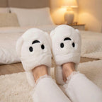 Plush Ghost Slippers | Cozy Fluffy Indoor House Shoes | SoftSlipsy