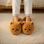 Grumpy Cat Plush Slippers | Fluffy Cozy Indoor House Shoes | SoftSlipsy