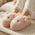 Fluffy Teddy Bear Plush Slippers | Cozy Kawaii Indoor House Shoes | SoftSlipsy