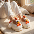 Plush Chicken Slippers | Cozy Cartoon Animal House Shoes | SoftSlipsy