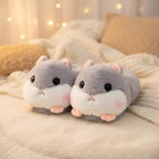 Plush Hamster Slippers | Cozy Fluffy Animal House Shoes, Winter Warmth | SoftSlipsy
