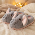 Plush Elephant Slippers | Cozy Fluffy Animal House Shoes (Winter Warmth) | SoftSlipsy