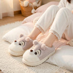 Plush Squirrel Slippers | Cozy Fluffy Animal House Shoes (Winter Warmth) | SoftSlipsy