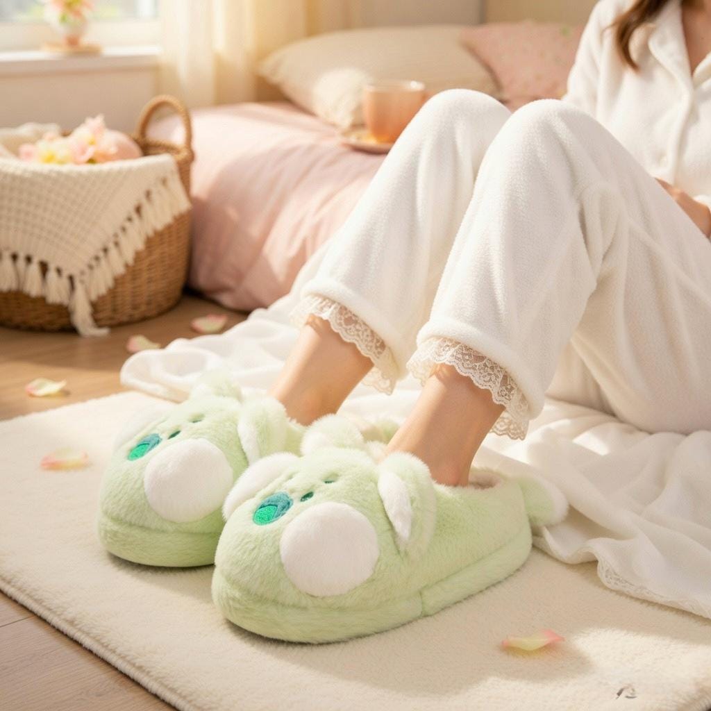 Plush Pig Animal Slippers | Cozy Fluffy Indoor House Shoes | SoftSlipsy