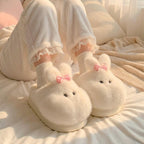 Plush Bunny Slippers | Soft Fluffy Indoor Shoes | Cozy Animal Winter Home Slippers | SoftSlipsy
