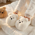 Plush Bear Slippers | Kawaii Cartoon Animal Indoor Shoes | SoftSlipsy