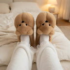 Plush Bear Slippers | Kawaii Cartoon Animal Indoor Shoes | SoftSlipsy
