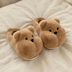 Plush Bear Slippers | Kawaii Cartoon Animal Indoor Shoes | SoftSlipsy