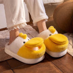 Plush Duck Slippers | Cozy Cartoon Animal House Shoes, Winter Warmth | SoftSlipsy