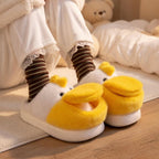 Plush Duck Slippers | Cozy Cartoon Animal House Shoes, Winter Warmth | SoftSlipsy