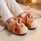 Plush Dinosaur Slippers | Cozy Cartoon Animal House Shoes | SoftSlipsy
