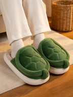 Plush Turtle Slippers | Cozy Cartoon Animal House Shoes, Winter Warmth | SoftSlipsy