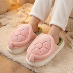 Plush Turtle Slippers | Cozy Cartoon Animal House Shoes, Winter Warmth | SoftSlipsy