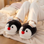 Plush Penguin Slippers | Cartoon Animal House Shoes, Winter Warmth | SoftSlipsy