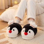 Plush Penguin Slippers | Cartoon Animal House Shoes, Winter Warmth | SoftSlipsy