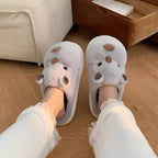 Rhino Slippers Plush Animal Slippers Women | Cute Rhinoceros House Slippers | Cartoon Indoor Slippers | Cozy Home Shoes Gift | SoftSlipsy
