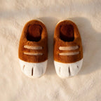 Plush Cat Paw Slippers: Cozy Winter House Shoes for Women | SoftSlipsy