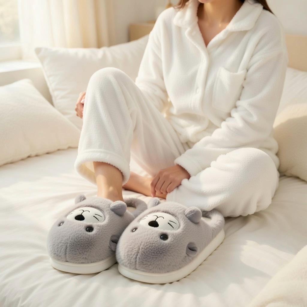 Seal Plush Slippers | Cozy Cartoon Animal Indoor Home Shoes | SoftSlipsy