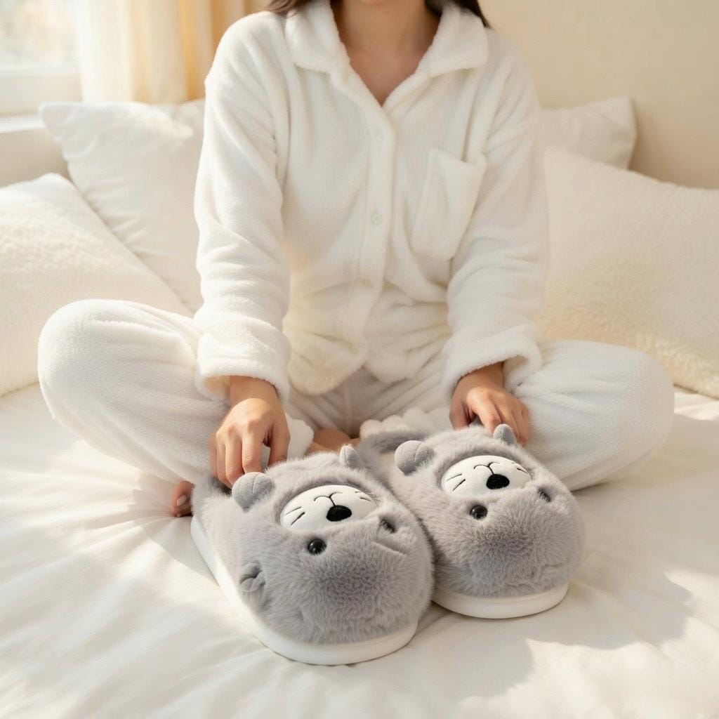 Seal Plush Slippers | Cozy Cartoon Animal Indoor Home Shoes | SoftSlipsy