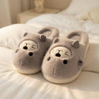 Seal Plush Slippers | Cozy Cartoon Animal Indoor Home Shoes | SoftSlipsy