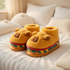 Capybara Burger Plush Slippers – Ultra Cozy Animal House Shoes | SoftSlipsy