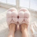Pink Bunny Slippers: Plush Faux Fur, Warm and Cozy | SoftPixllea