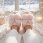 Pink Bunny Slippers: Plush Faux Fur, Warm and Cozy | SoftPixllea