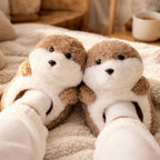 Plush Baby Otter Slippers | Cozy Animal House Shoes, Warm Non-Slip Indoor Footwear | SoftSlipsy