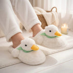 Cozy Plush Duck Slippers: Soft Warm Winter House Shoes | SoftSlipsy