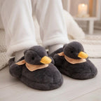 Cozy Plush Duck Slippers: Soft Warm Winter House Shoes | SoftSlipsy