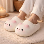 Plush Cat Slippers | Cozy Warm Winter House Shoes for Women | SoftSlipsy