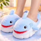 Plush Cartoon Shark Slippers | Soft Cozy Indoor Animal Shoes | SoftSlipsy