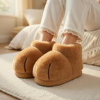 Cat Paw Plush Boots | Kawaii Animal Winter Slippers | Cozy Fluffy Indoor Home Wear | SoftSlipsy
