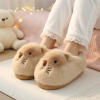 Plush Hamster Slippers | Cozy Animal House Shoes for Women, Winter Warmth | SoftSlipsy