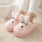 Plush Bunny Slippers | Cozy Rabbit House Shoes, Winter Warmth | SoftSlipsy