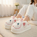 Plush Cat Slippers | Cozy Winter Indoor Animal Home Shoes | SoftSlipsy