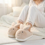 Plush Bunny Rabbit Slippers | Cozy Winter Indoor Home Shoes | SoftSlipsy