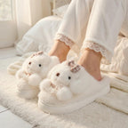 Plush Puppy Dog Slippers | Cozy Winter Indoor Animal House Shoes | SoftSlipsy
